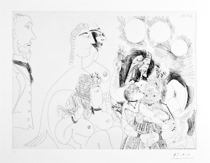 Pablo Picasso- Untitled (From the 156 Suite, 16 mai 1971)- Matthews Gallery auction