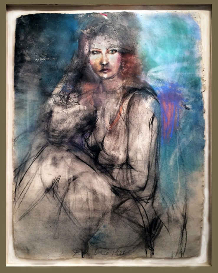 Jim Dine- A Lady Sitting Drawing- Matthews Gallery Blog 